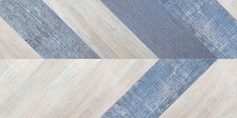 Пробковый пол Chevron Blue