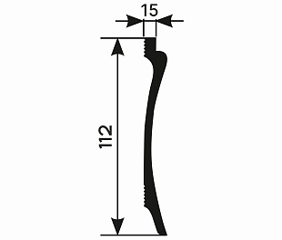 Плинтус PX046, 112х15, 2000мм, Экополимер/9