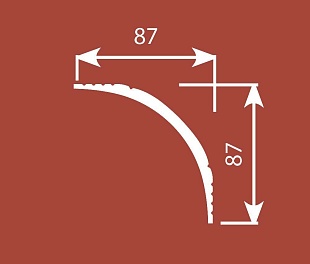 Карниз KX009, 87х87, 2000мм, Экополимер/1