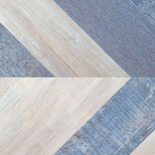 Пробковый пол Chevron Blue