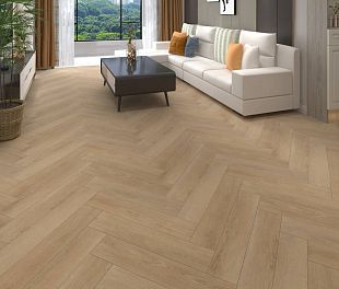 Кварцвинил ПВХ Покрытие Calitex Elementals Parhan Herringbone Click XES1003 600x150x4 (1,800 м2)