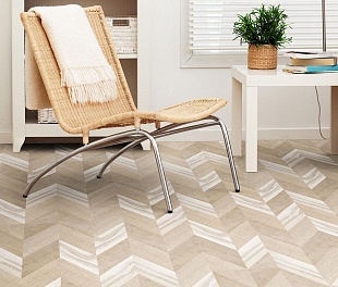 Замковый пробковый пол Corkstyle Chevron Chevron Creme