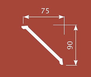 Карниз KX031, 90х75, 2000мм, Экополимер/10
