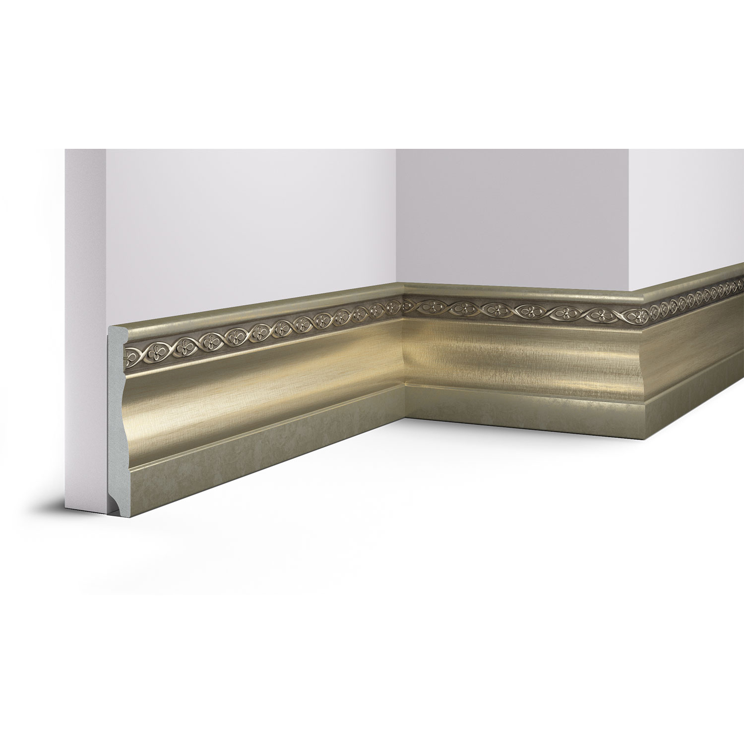 153-933 Плинтус 95, Матовое золото