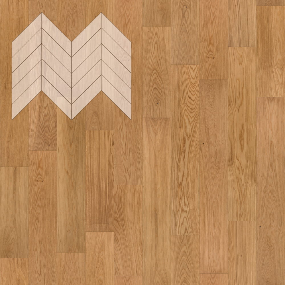 Паркет Елка Французская Lab Arte Chevron Дуб Рустик лак 600/475х125х14/3/45°