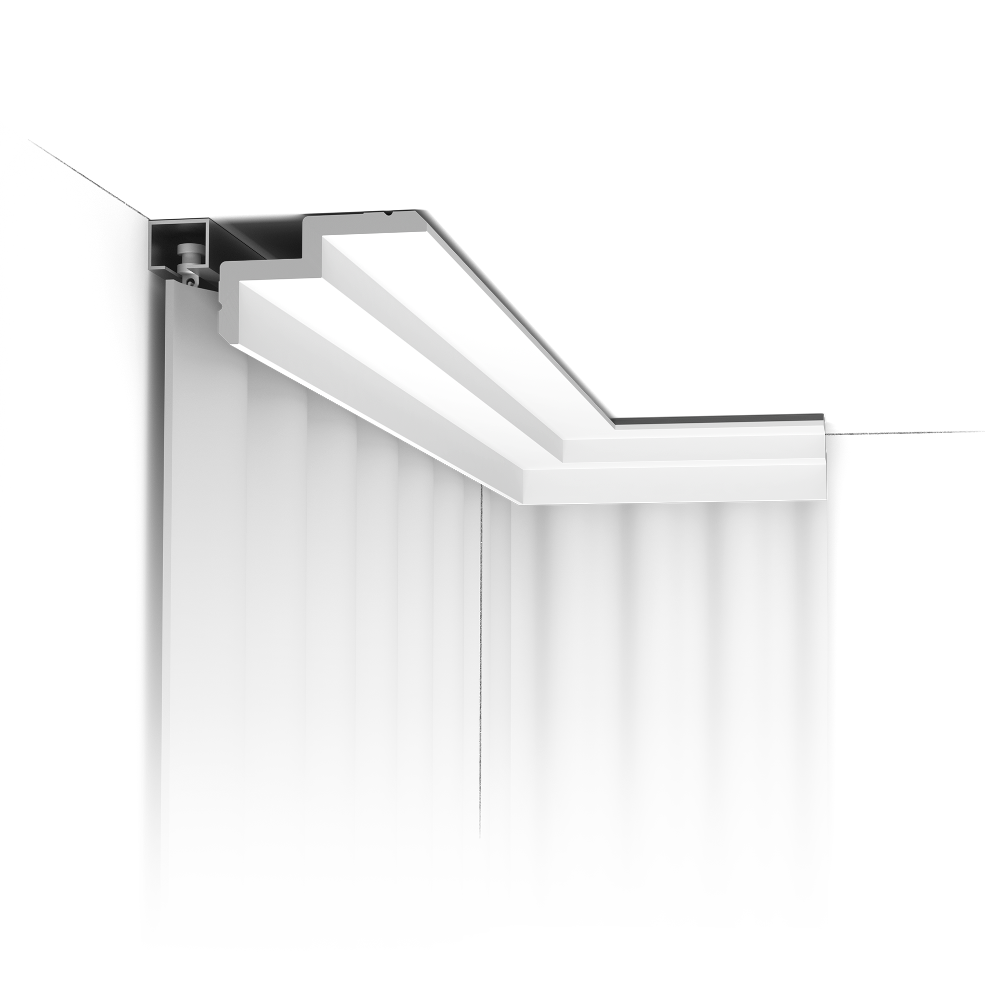 Скрытый карниз для штор C390 STEPS