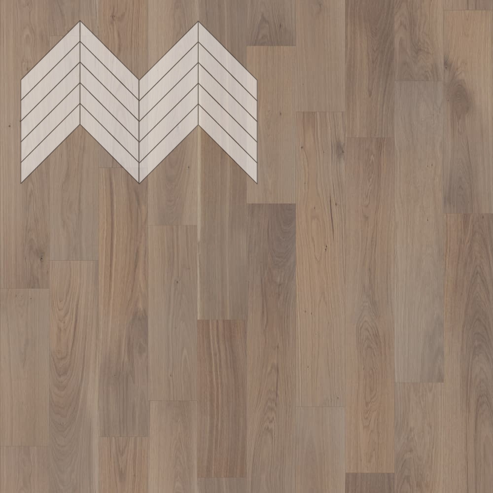Паркет Елка Французская Lab Arte Chevron Дуб Селект Беж лак 600/510х90х14/3/45°