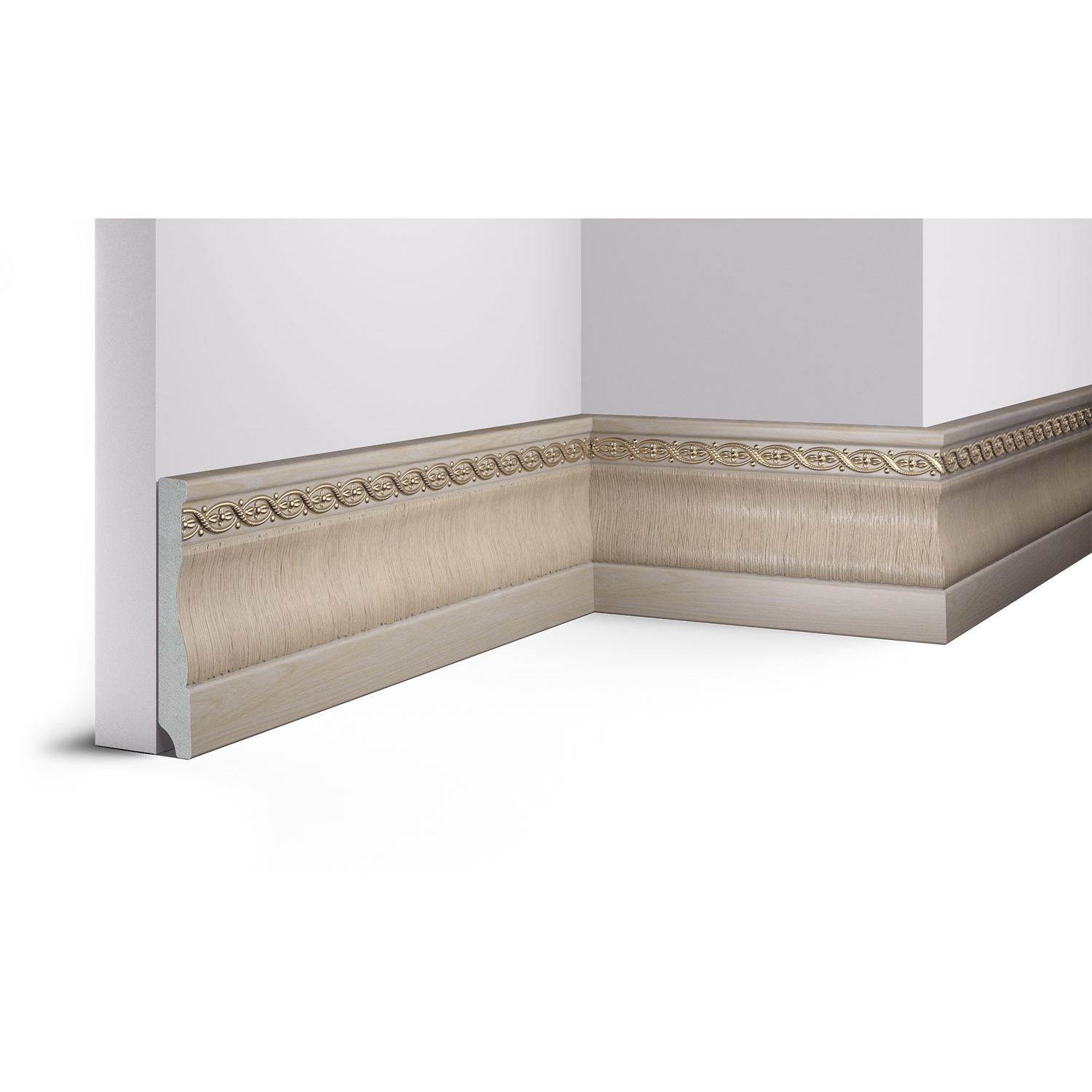 153-6 Плинтус 95,Дуб белёный