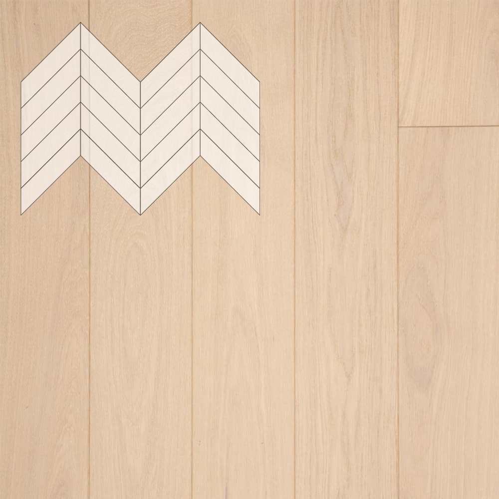 Паркет Елка Французская Lab Arte Chevron Дуб Рустик Лана лак 600/490х110х14/3/45°