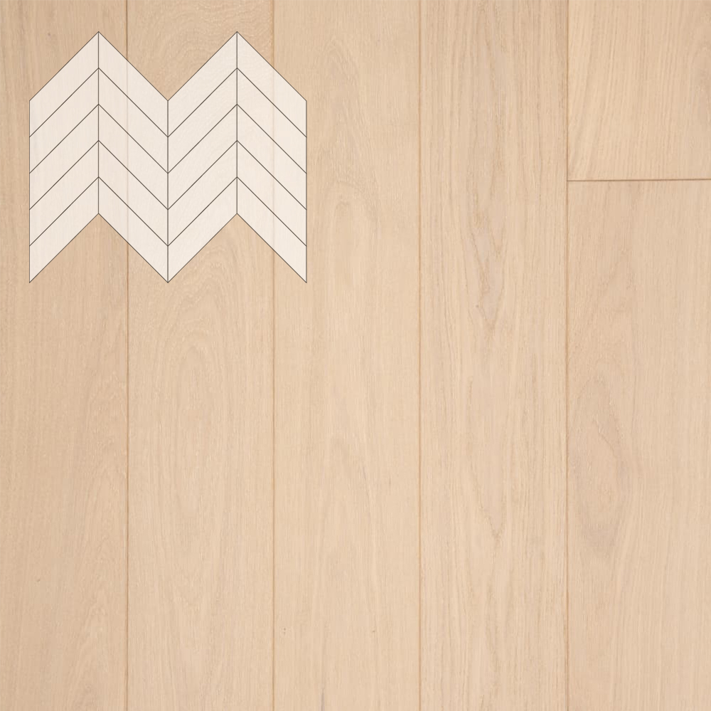 Паркет Елка Французская Lab Arte Chevron Дуб Селект Лана лак 600/475х125х14/3/45°