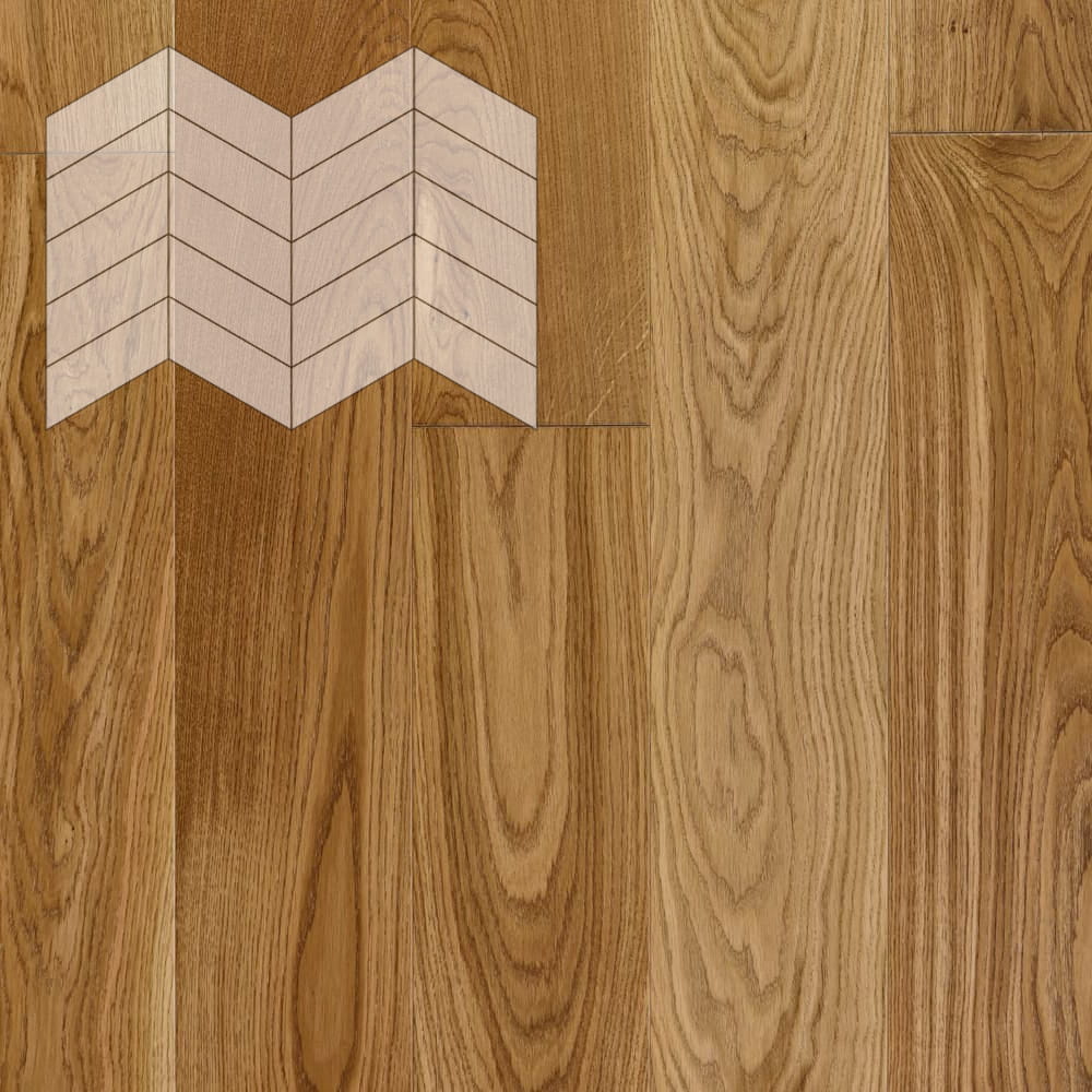 Паркет Елка Французская Lab Arte Chevron Дуб Натур лак без браша 400/328х125х14/3/60°