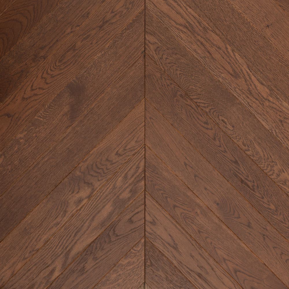 Паркет Елка Французская Lab Arte Chevron Дуб Рустик Табак лак 600/490х110х14/3/45°