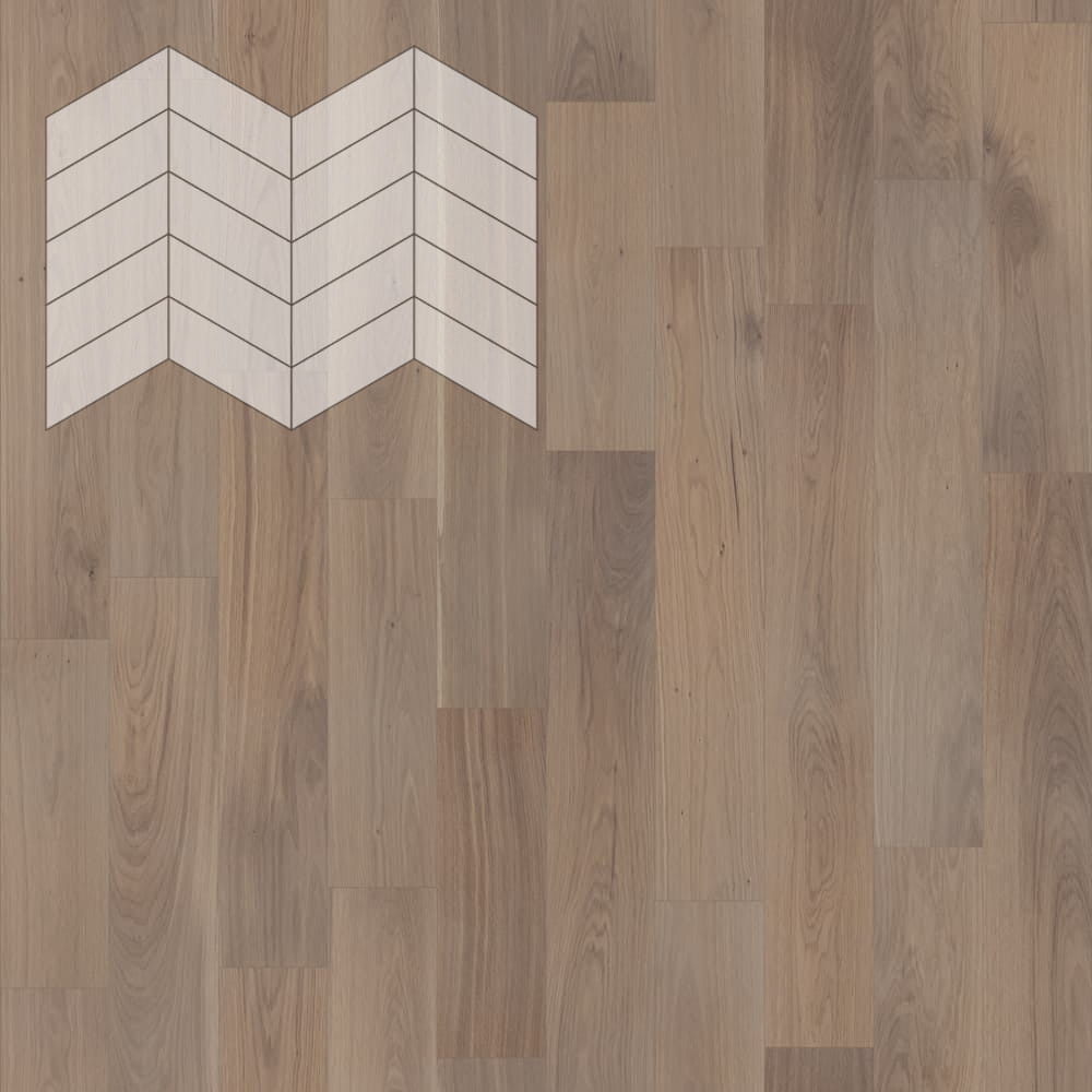 Паркет Елка Французская Lab Arte Chevron Дуб Селект Беж лак 400/328х125х14/3/60°