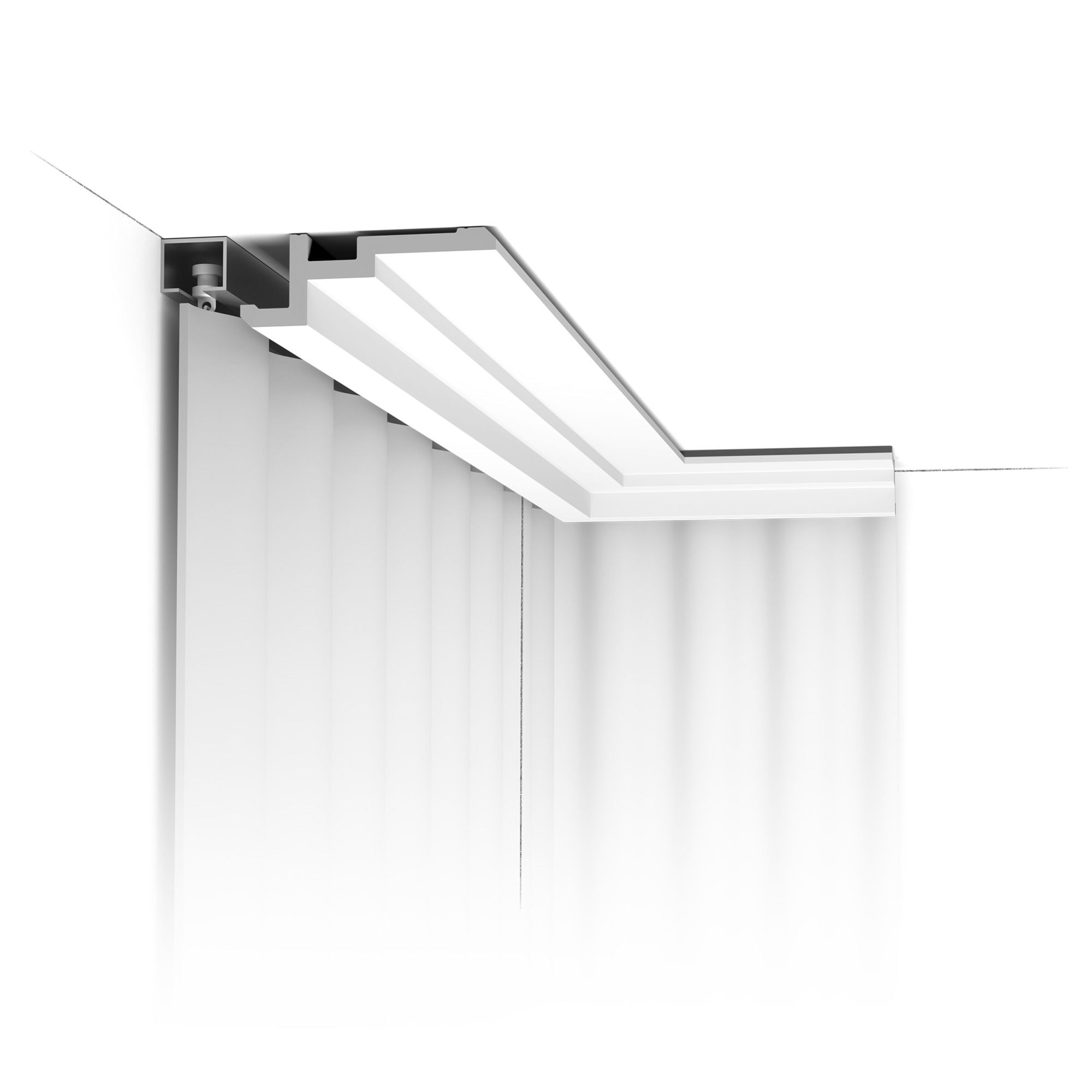 Скрытый карниз для штор CX196 U-STEPS