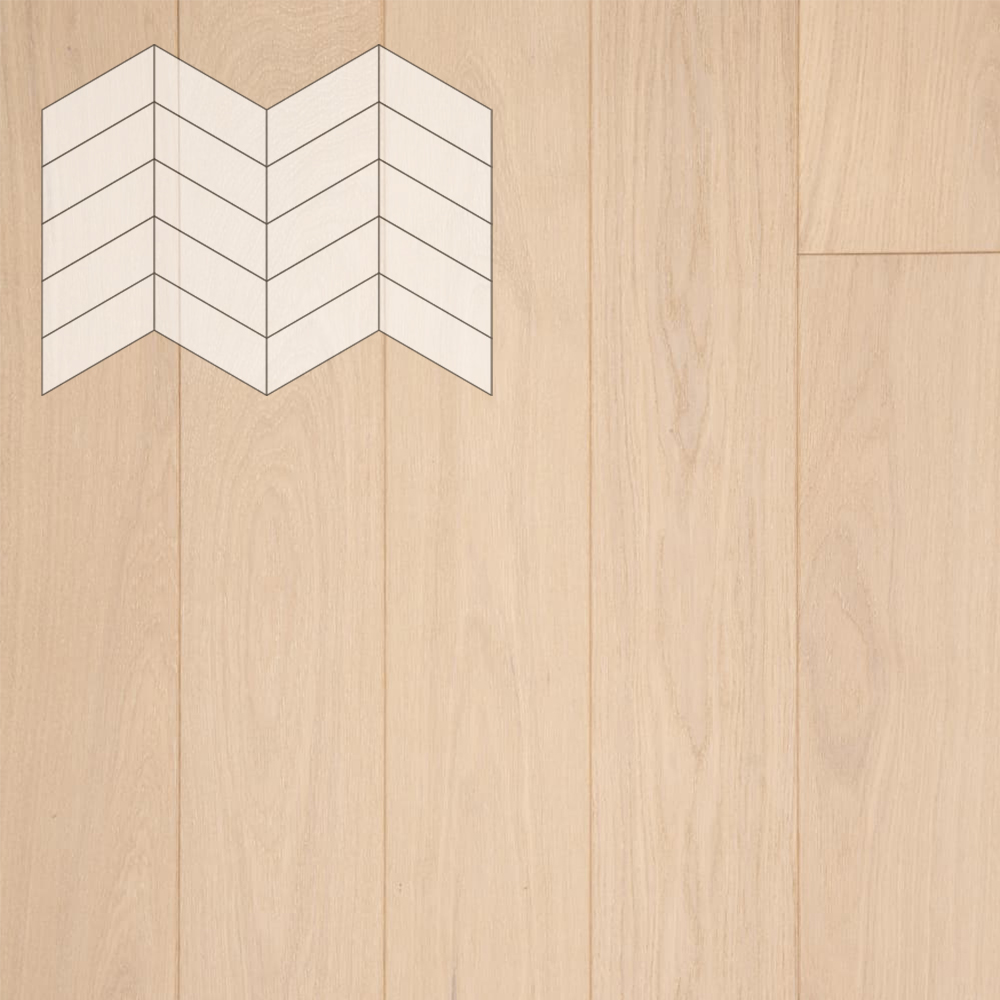 Паркет Елка Французская Lab Arte Chevron Дуб Селект Лана лак 400/328х125х14/3/60°