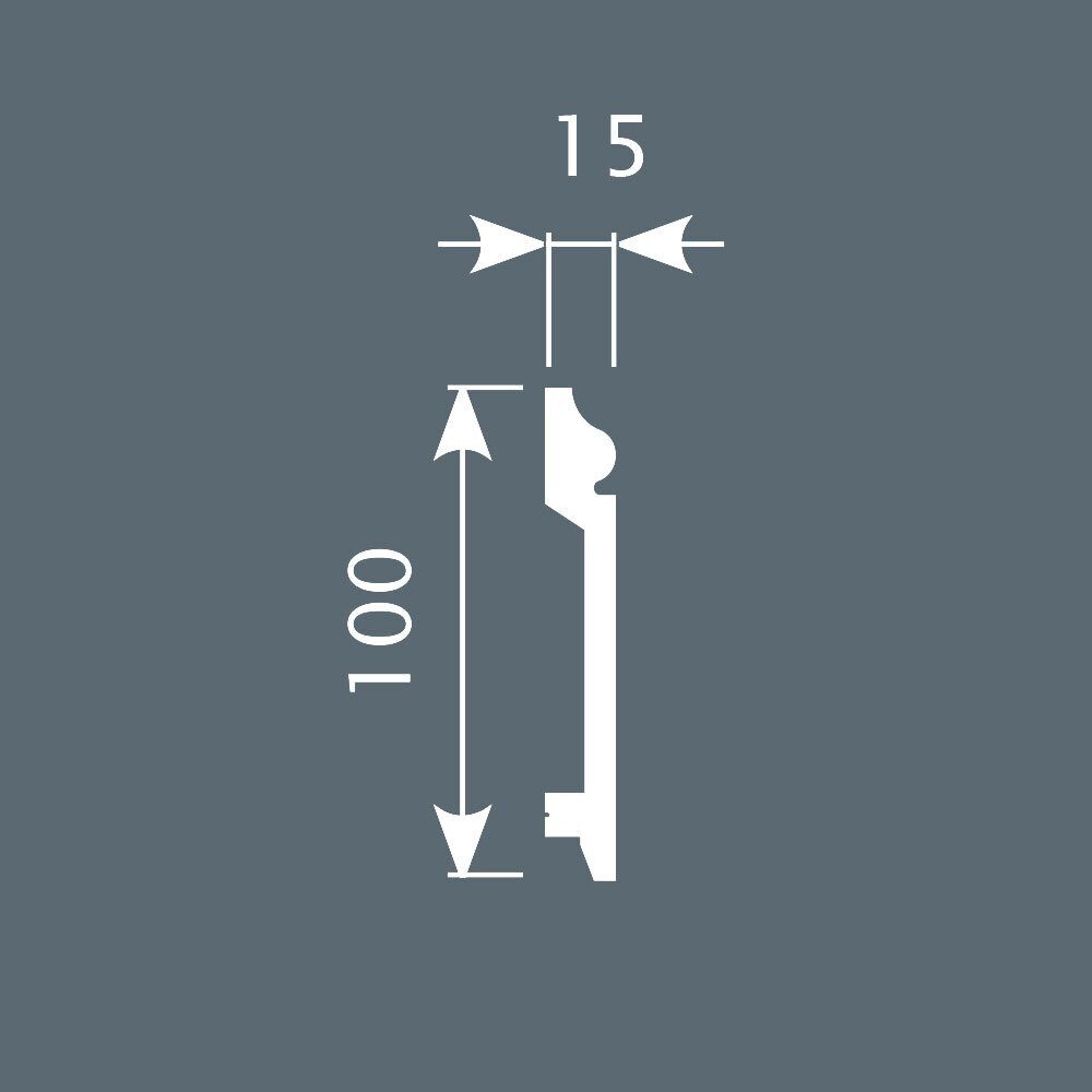 Плинтус PX026, 100х15, 2000мм, Экополимер/7