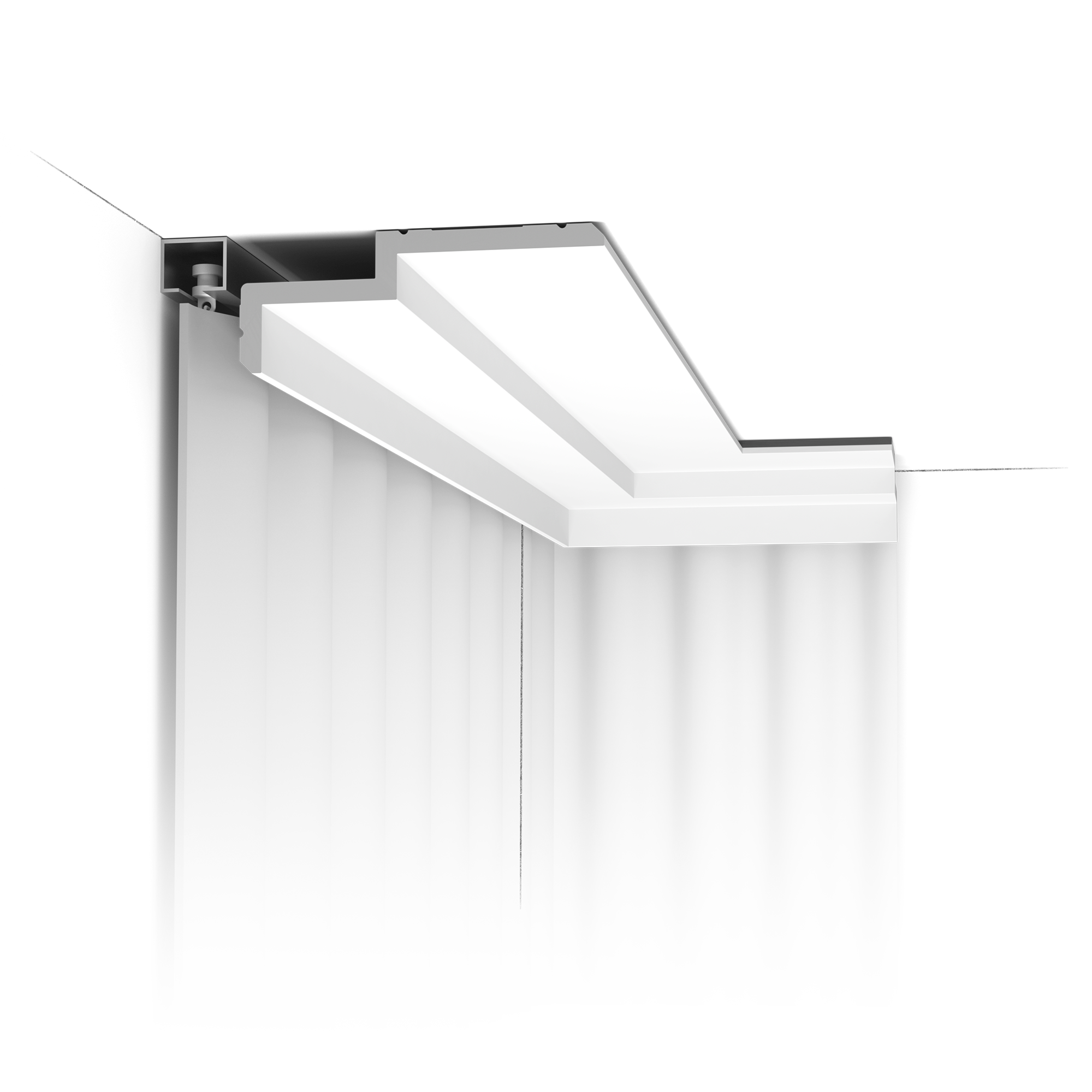 Скрытый карниз для штор C391 STEPS