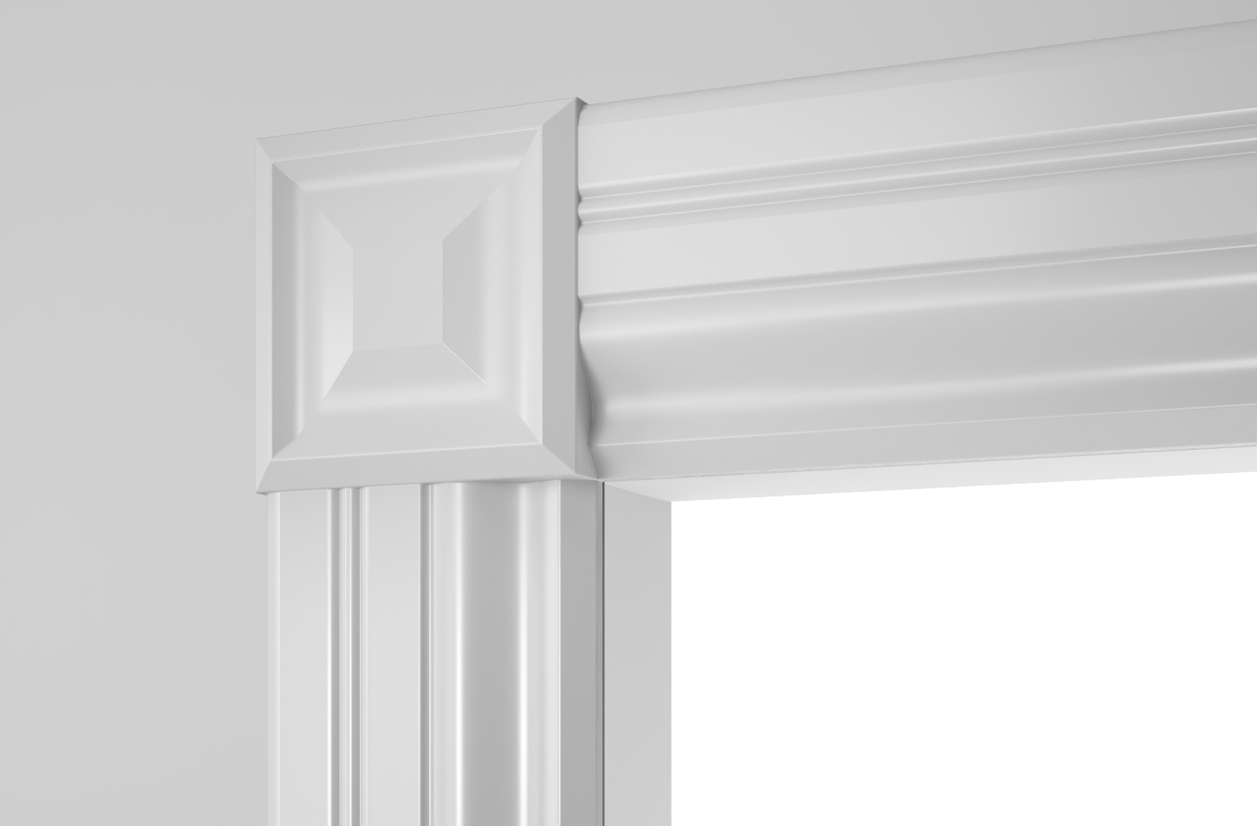 Квадратные элементы AK03 100x100x24мм, белый грунт, МДФ