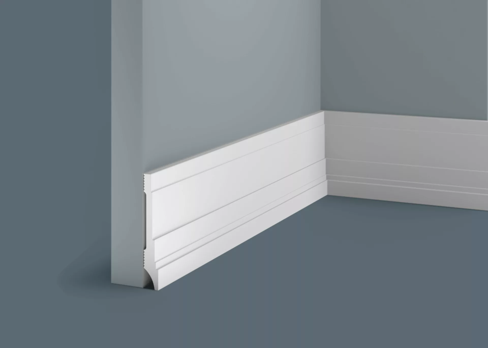 Плинтус PX042, 83х12, 2000мм, Экополимер/18