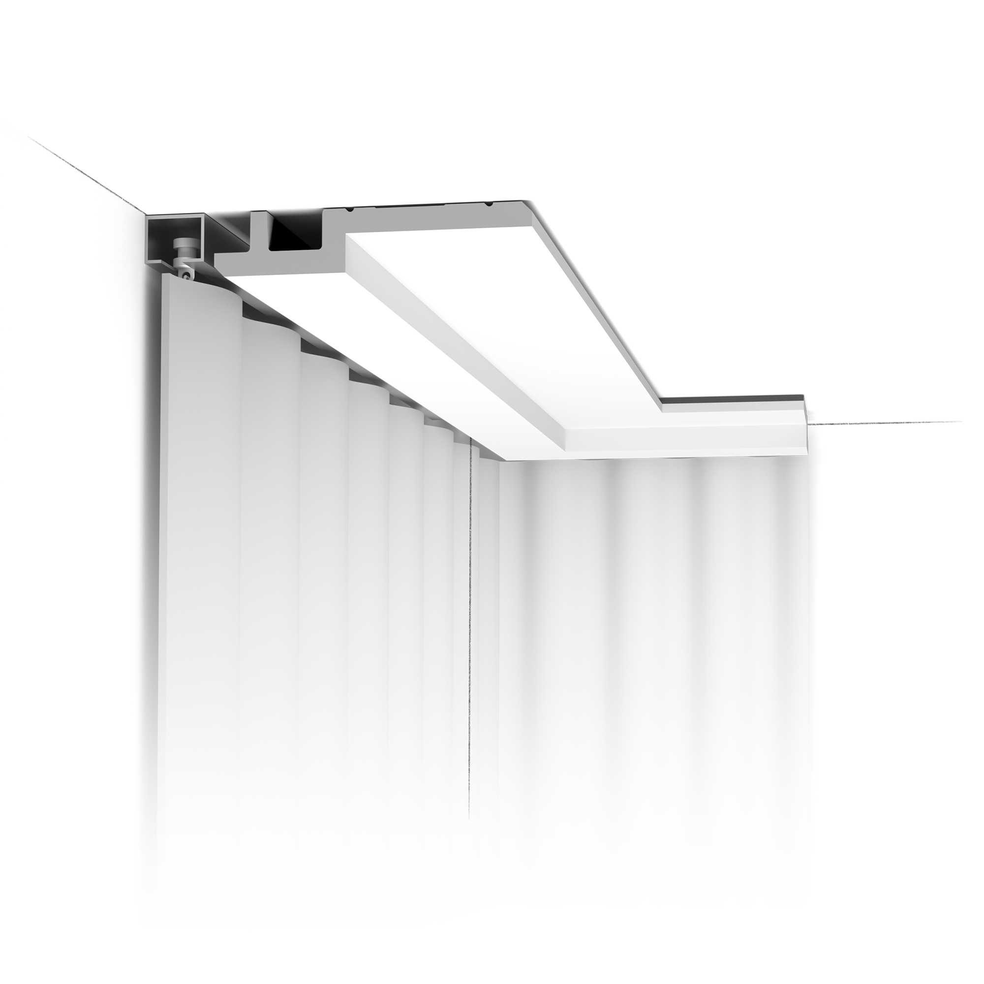Скрытый карниз для штор C395 STEPS