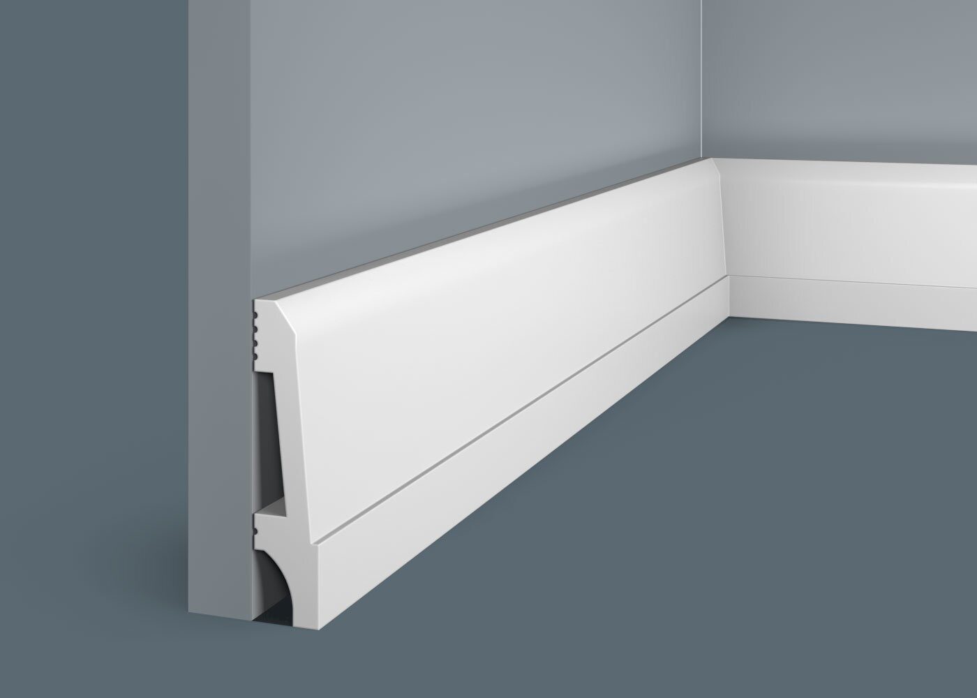 Плинтус PX023, 90х20, 2000мм, Экополимер/12