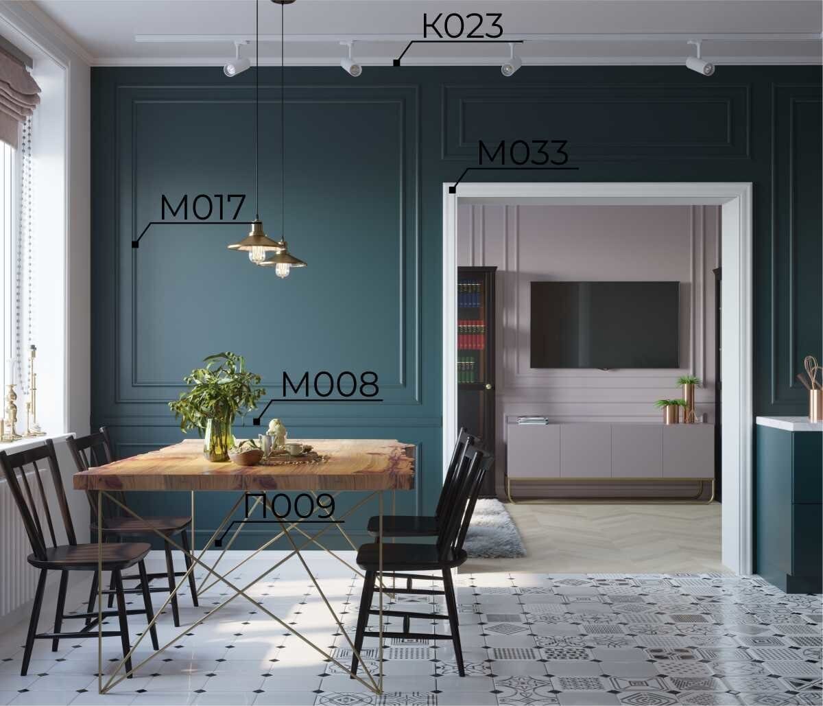 Плинтус PX009, 120х25, 2000мм, Экополимер/12