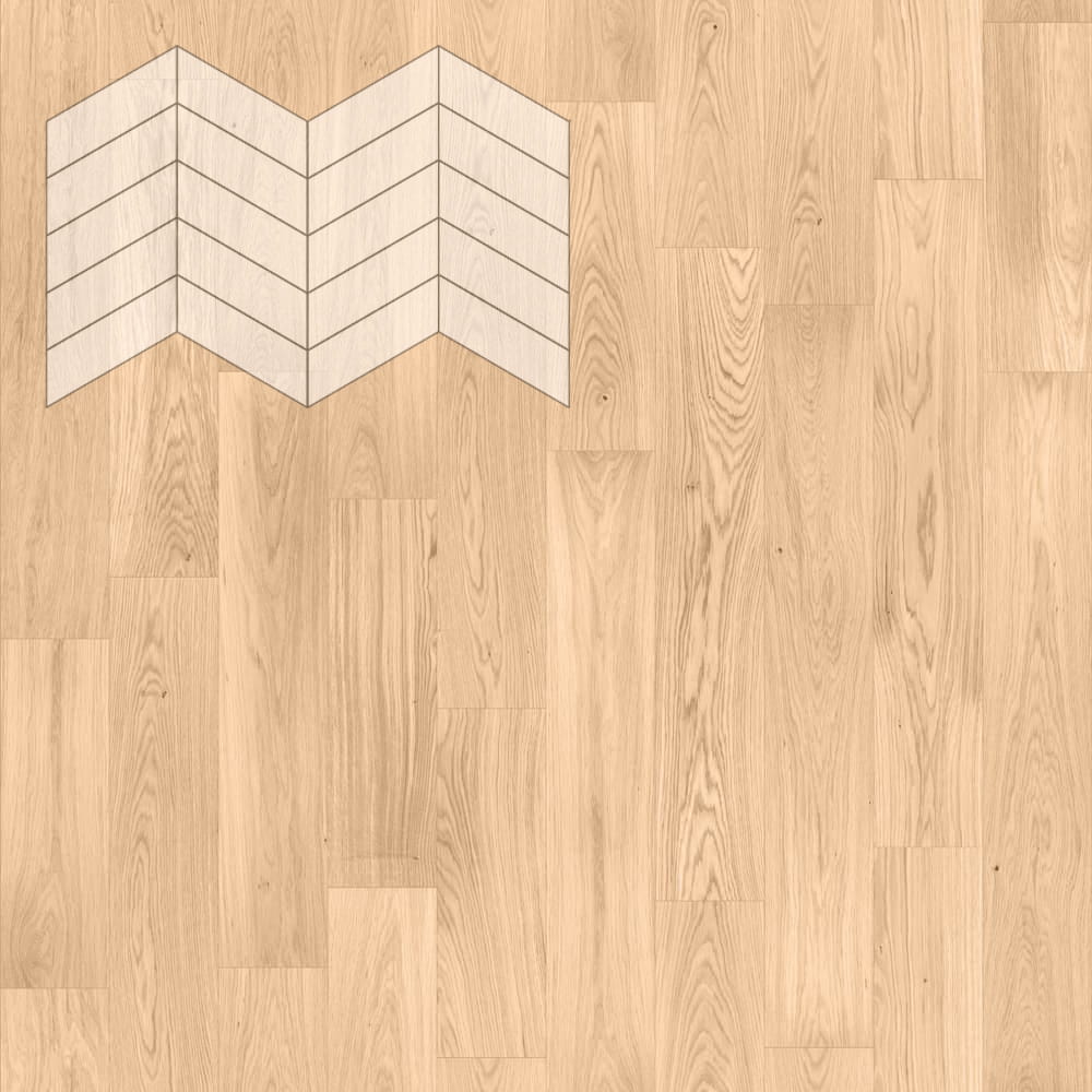 Паркет Елка Французская Lab Arte Chevron Дуб Рустик Блонд лак 400/337х110х14/3/60°