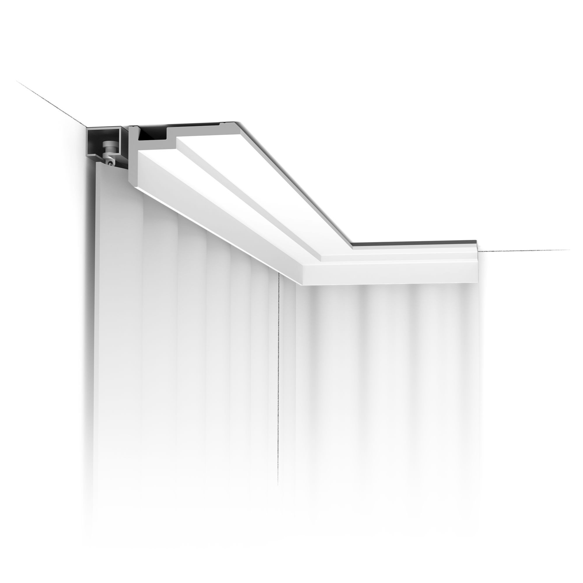 Скрытый карниз для штор CX197 U-STEPS