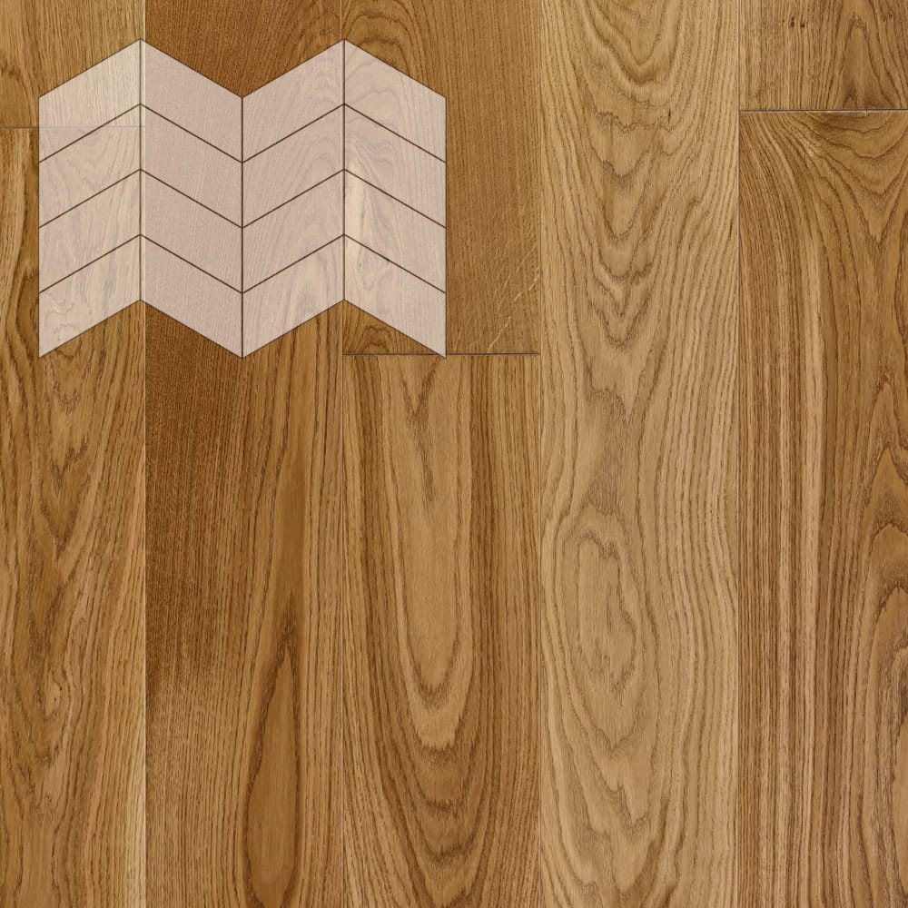 Паркет Елка Французская Lab Arte Chevron Дуб Натур лак 400/313х150х14/3/60°