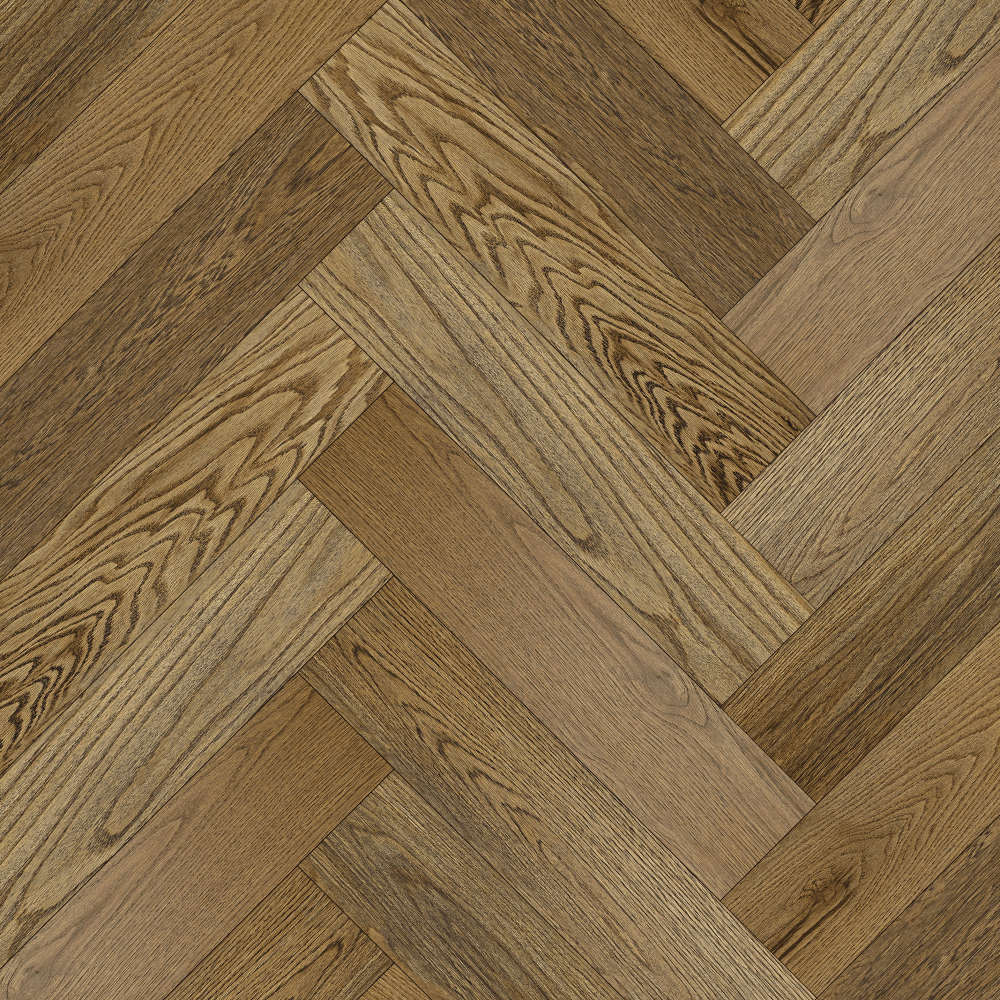 Паркет Елка Английская Royal Parket 490х125х13мм Дуб Натур Вереск лак