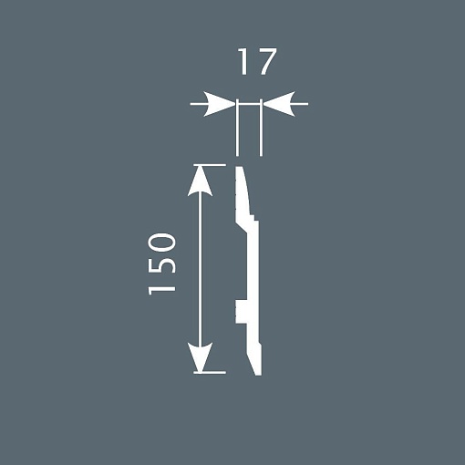 Плинтус PX007, 150х17, 2000мм, Экополимер/13