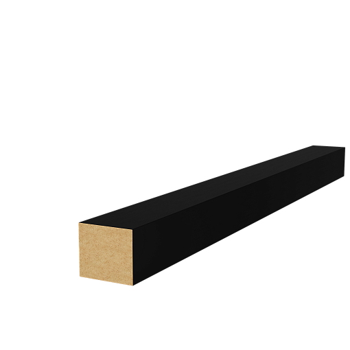 Руст стыковочный 25х22х1350мм, МДФ, черный