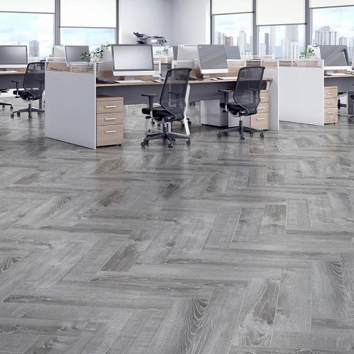 Кварц-винил CronaFloor Herringbone Дуб Страсбург H005