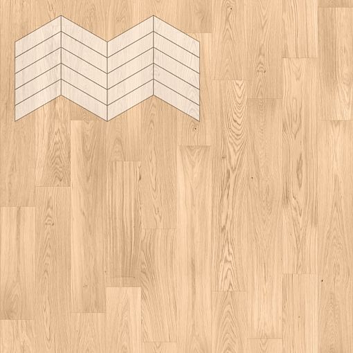 Паркет Елка Французская Lab Arte Chevron Дуб Натур Блонд лак 400/348х90х14/3/60°