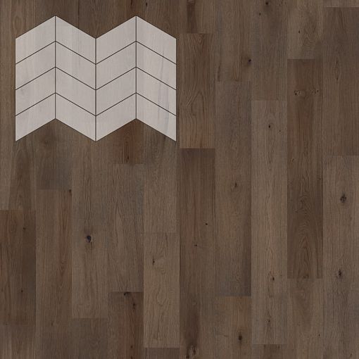 Паркет Елка Французская Lab Arte Chevron Дуб Рустик Кайт лак 400/313х150х14/3/60°