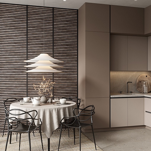 Руст стыковочный 25х22х1350мм, МДФ, черный