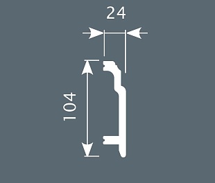 Плинтус PX003, 102х24, 2000мм, Экополимер/16