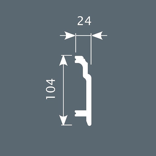 Плинтус PX003, 102х24, 2000мм, Экополимер/16