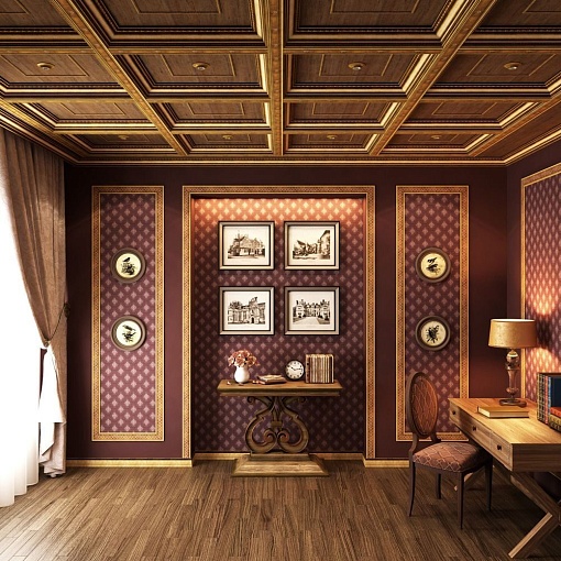 Плинтус 90, Античное золото, B1090/G327