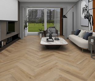 Кварцвинил ПВХ Покрытие Calitex Diamonds Lesedi Herringbone Click DM203 750x150x6 (1,575 м2)