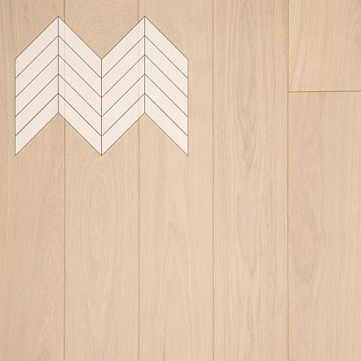 Паркет Елка Французская Lab Arte Chevron Дуб Селект Лана лак 600/490х110х14/3/45°
