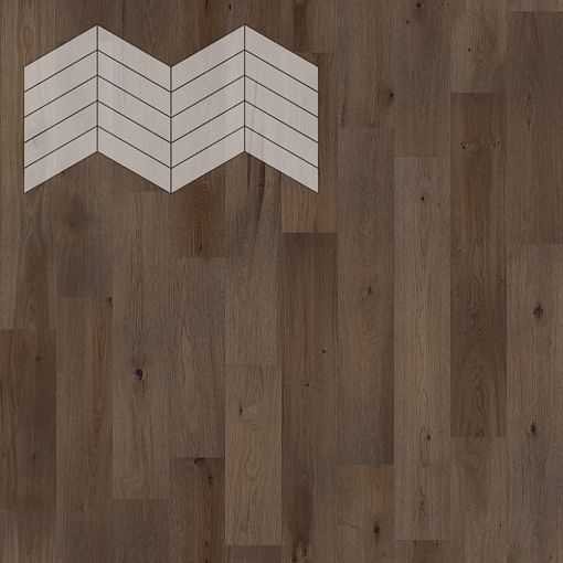 Паркет Елка Французская Lab Arte Chevron Дуб Селект Кайт лак 400/328х125х14/3/60°