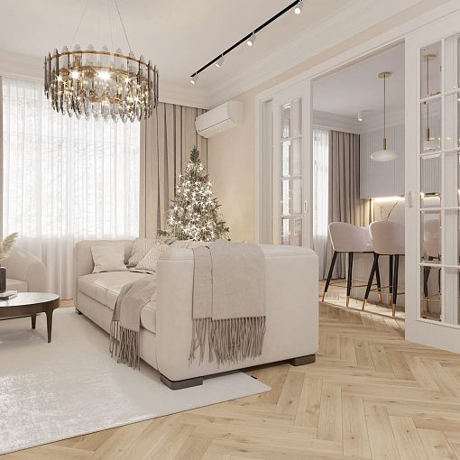 Инженерная доска AlixFloor, Коллекция Английская ёлка, Дуб пуро белый