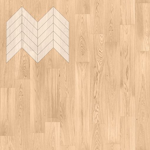 Паркет Елка Французская Lab Arte Chevron Дуб Натур Блонд лак 600/475х125х14/3/45°