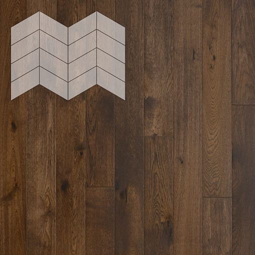 Паркет Елка Французская Lab Arte Chevron Дуб Селект Коньяк лак 400/313х150х14/3/60°