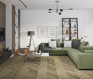 Кварцвинил Усовершенствованная кварц-виниловая LVT плитка DAMY FLOOR Chevron Амбуаз