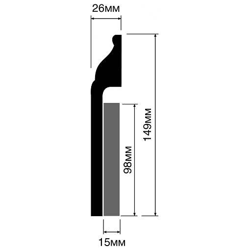 Плинтус HIWOOD B150