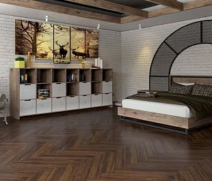 Массивный паркет DAMY FLOOR Каштановый — Английская ёлочка