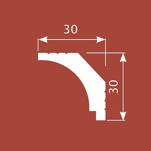 Карниз KX019, 30х30, 2000мм, Экополимер/35