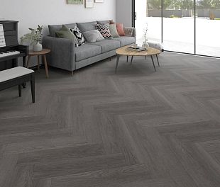 Кварцвинил ПВХ Покрытие Calitex Elementals Kilda Herringbone Click XES303 600x150x4 (1,800 м2)